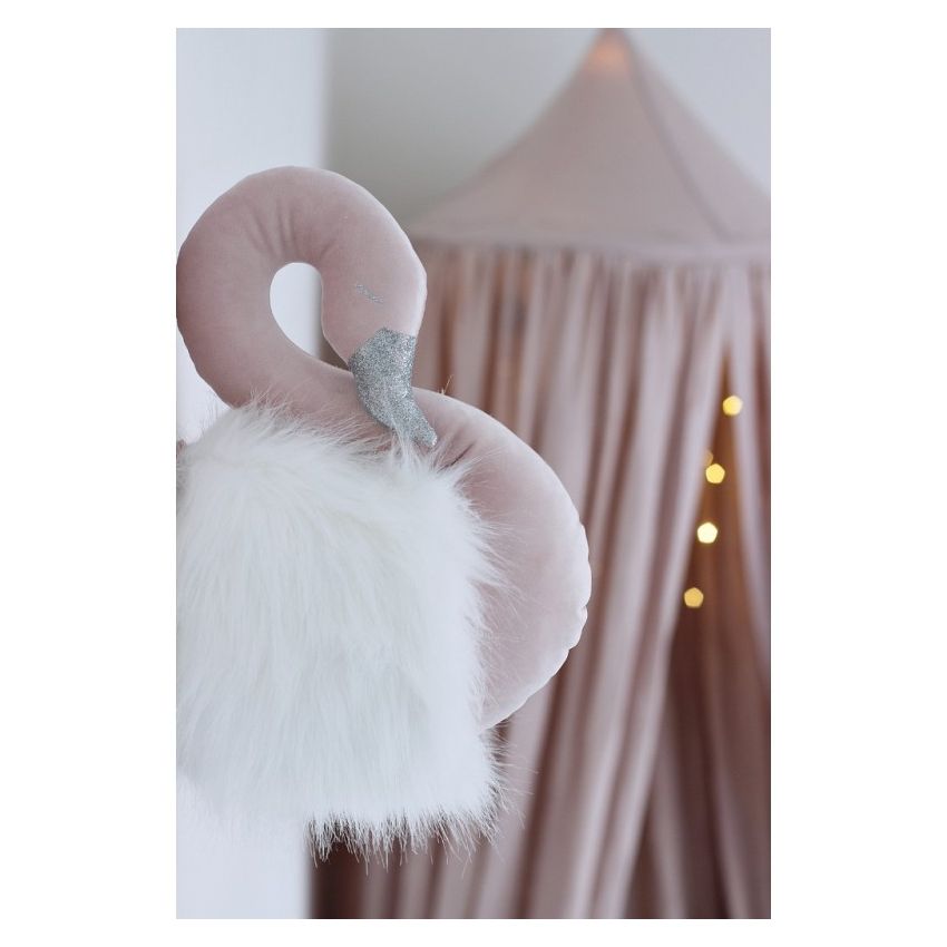 Cotton & Sweets - Wanddeko Schwan Pink mit weissen Federn