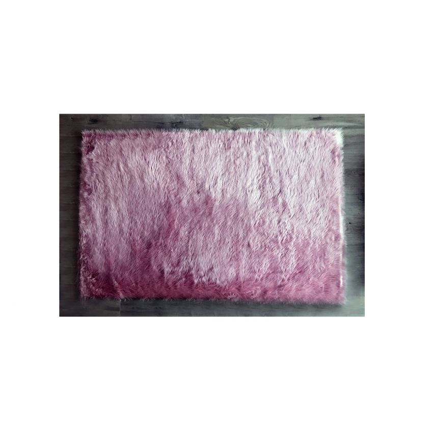 Kroma Carpets - Kunstlammfell Rechteck pink