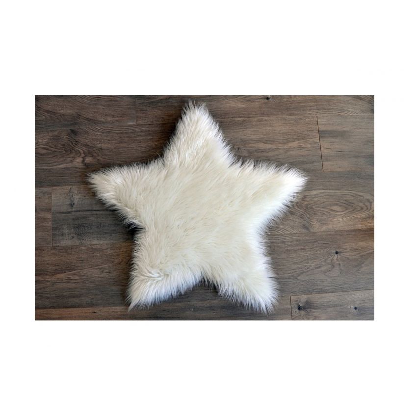 Kroma Carpets - Kunstlammfell Stern weiss