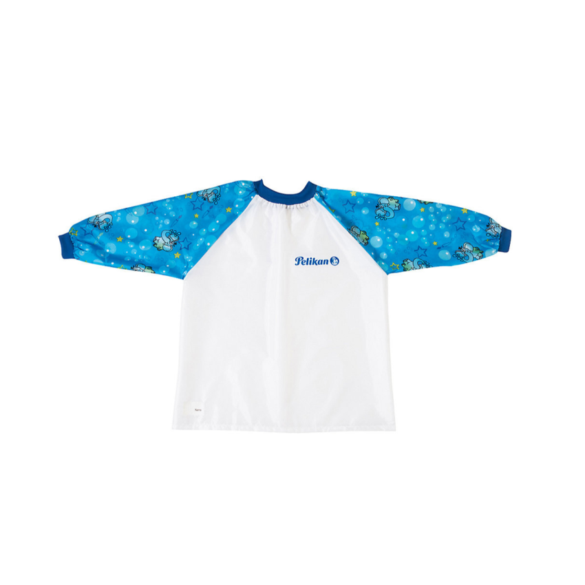 Pelikan - Bastelschürze (Malschürze) Weiss- Blau