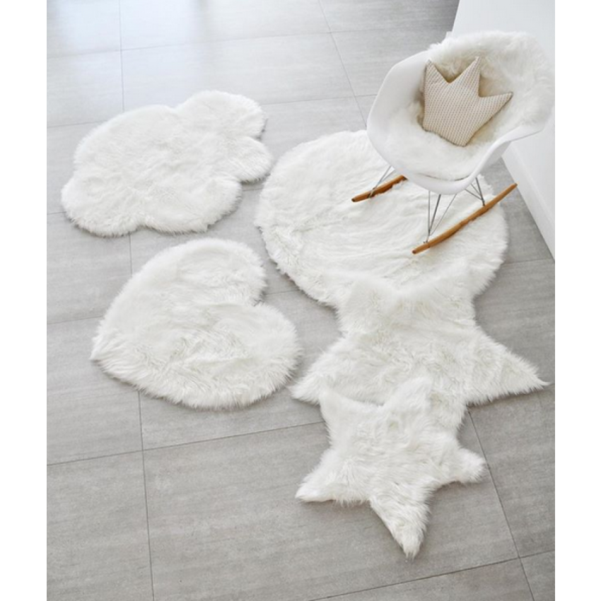 Kroma Carpets - Kunstlammfell Stern weiss