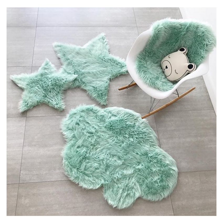 Kroma Carpets - Kunstlammfell Wolke mint