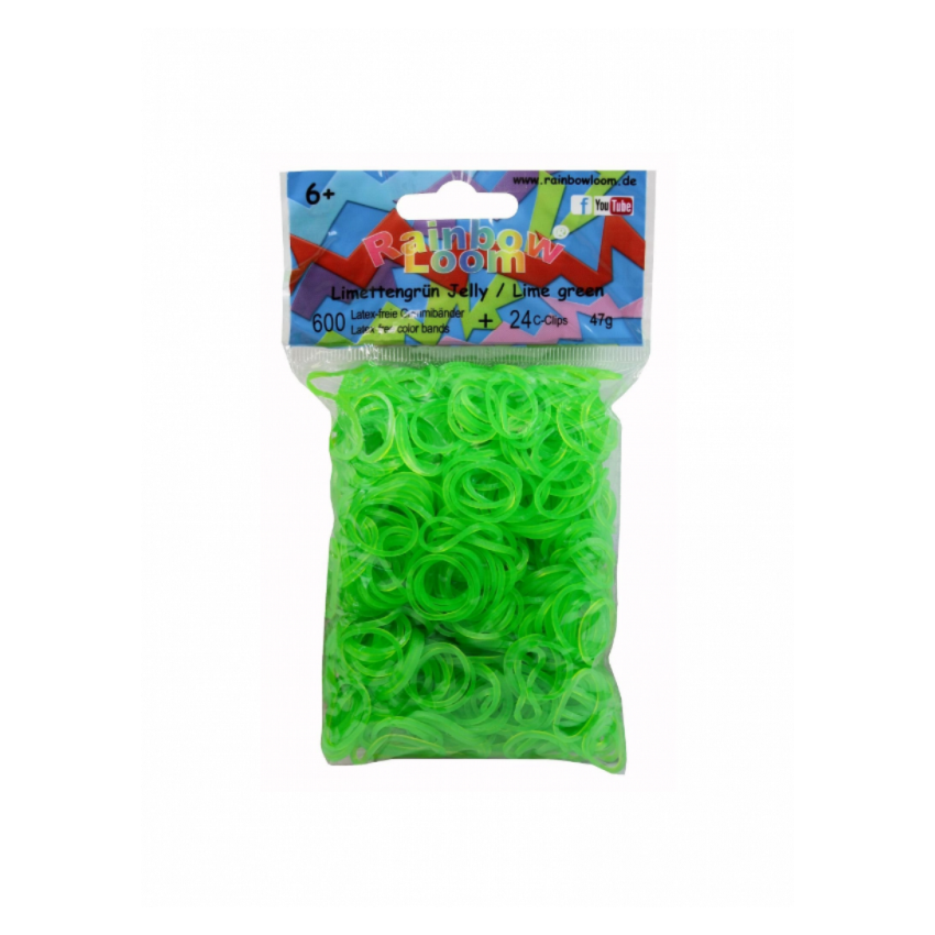 Rainbow Loom - Original Gummibänder, 600 Stück, Limette