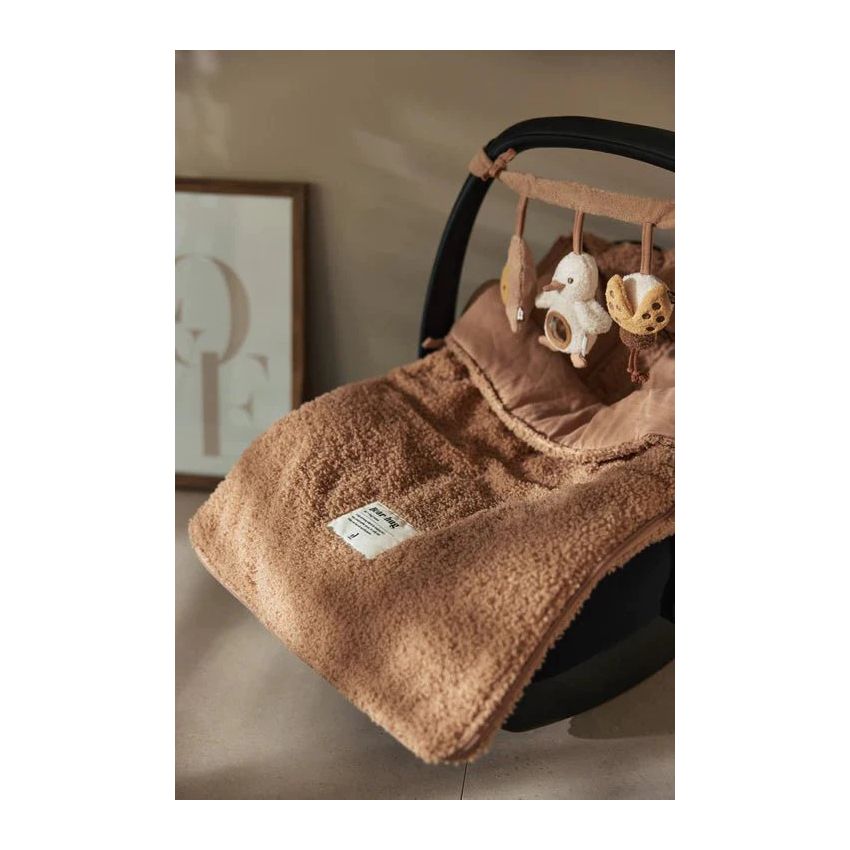Jollein - Autoschale Fusssack Strickoptik Basic Teddy Biscuit