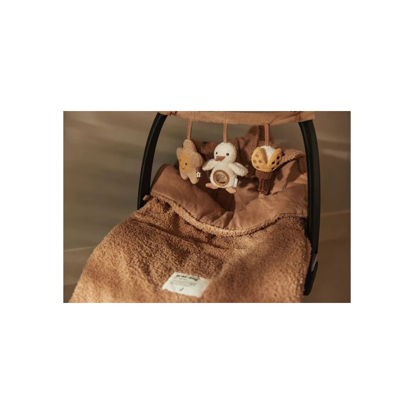 Jollein - Autoschale Fusssack Strickoptik Basic Teddy Biscuit