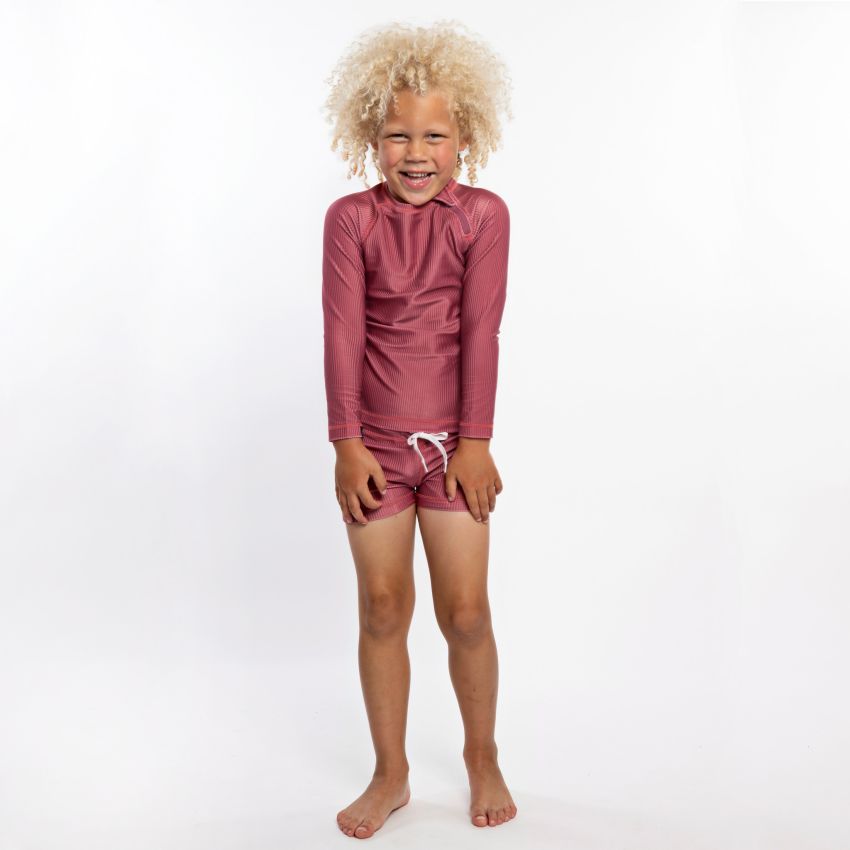 Beach & Bandits - UV Badeshorts Ribbed Garnet Bordeaux