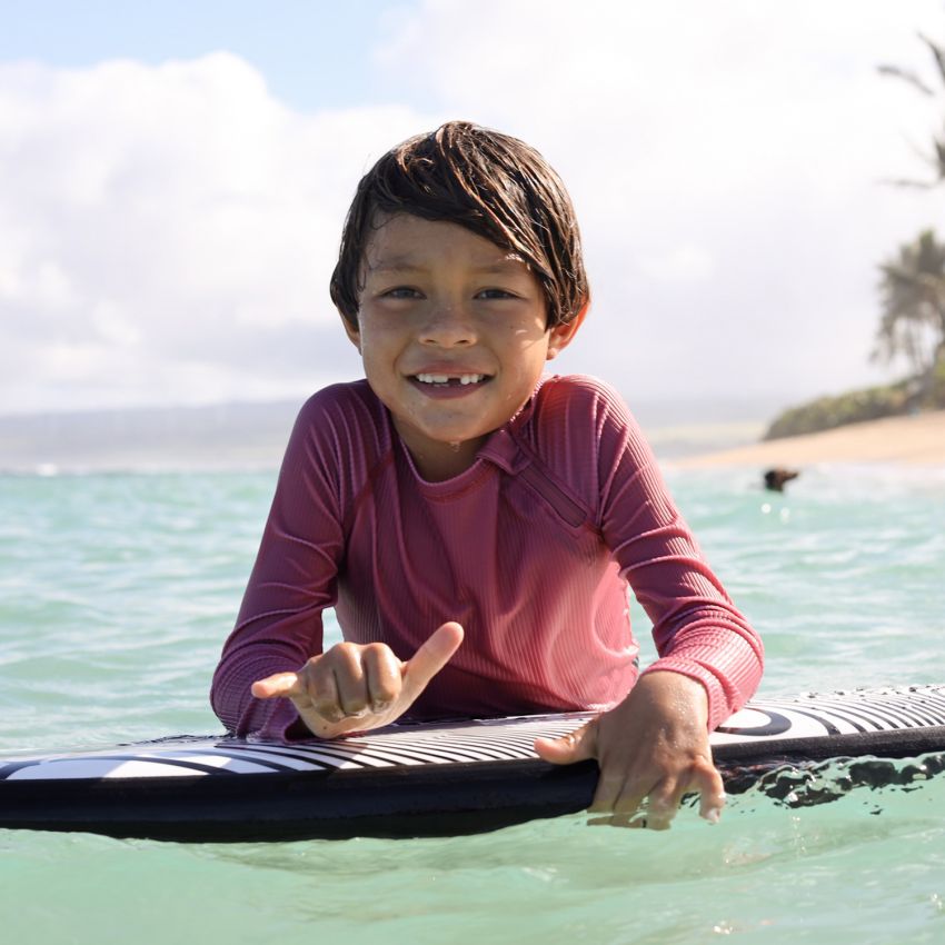 Beach & Bandits - UV Badeshirt Ribbed Garnet Bordeaux