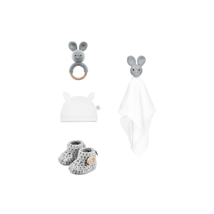 Maylily - Holz Geschenkbox gross Bunny Grau