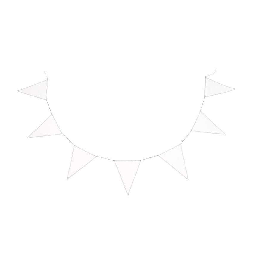 Cotton & Sweets - Girlande Fähnchen weiss- silber