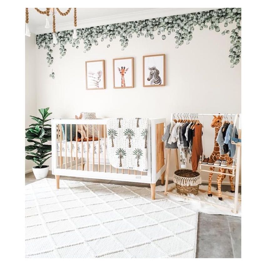 Little Rae Prints - Wandsticker Bordüre Green Leaves