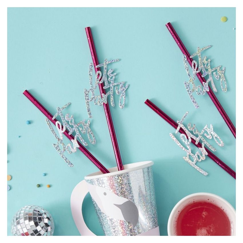 Ginger Ray - Strohhalme Good Vibes Lets Party