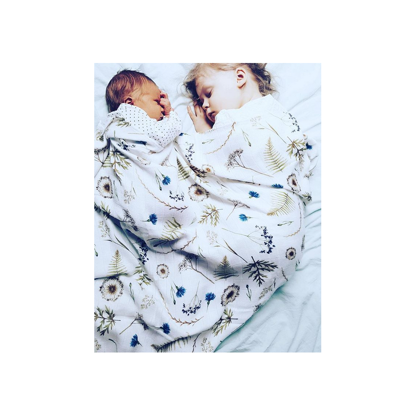 Qbana Mama - Bambus Muslin Swaddle Herbal 120 x 120cm