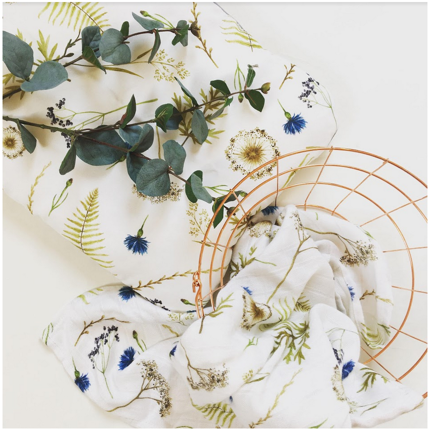 Qbana Mama - Bambus Muslin Swaddle Herbal 120 x 120cm