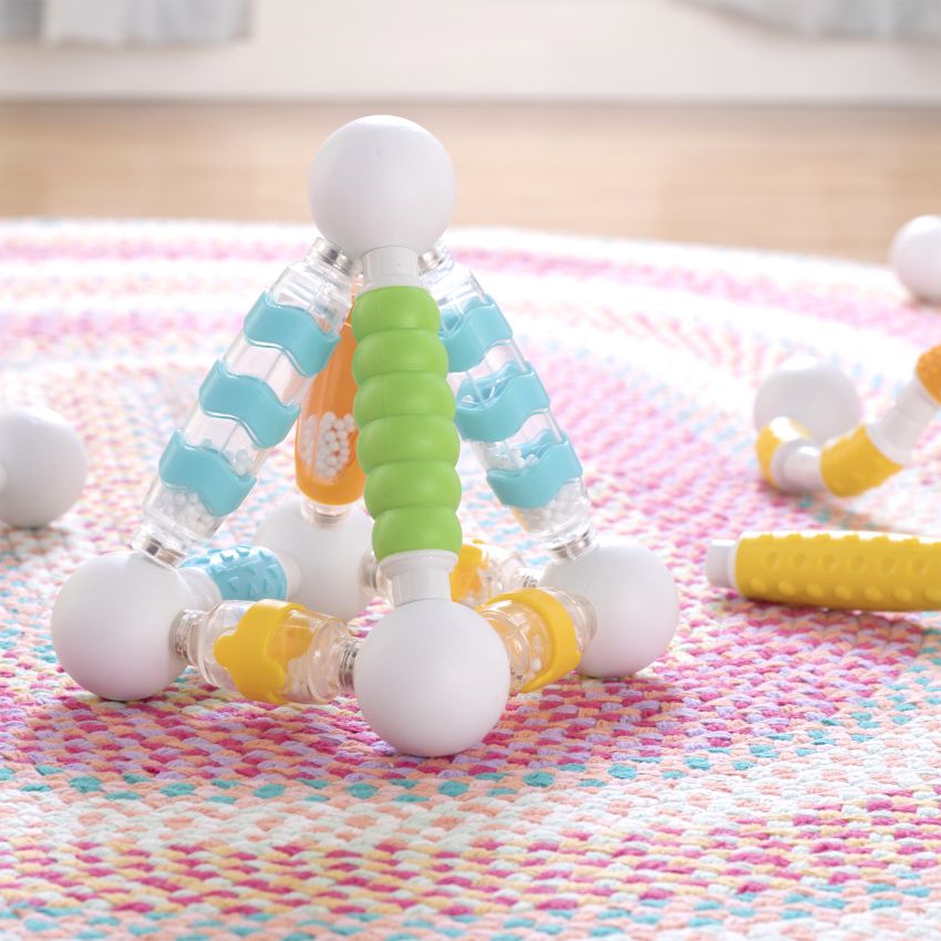 Guidecraft - Grippies® Shake, Build and Curve - 70 teiliges XL Set