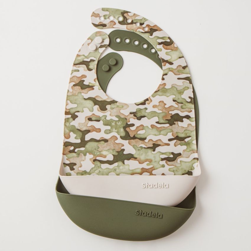 Stadela - Silikon- Lätzchen 2er  Set Hunter