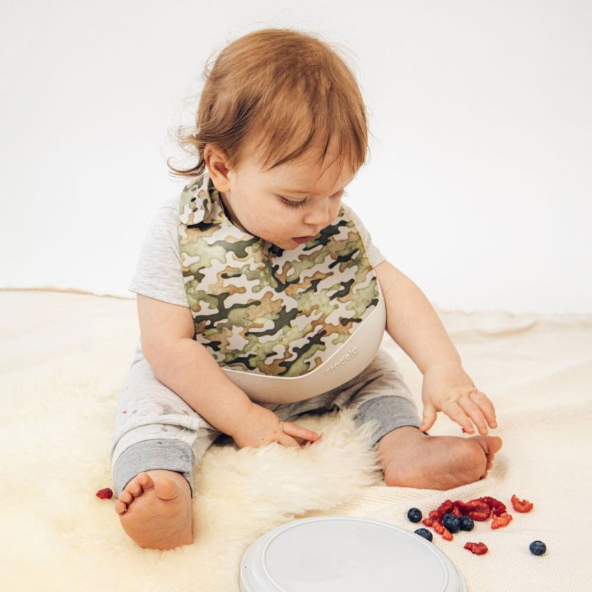 Stadela - Silikon- Lätzchen 2er  Set Hunter