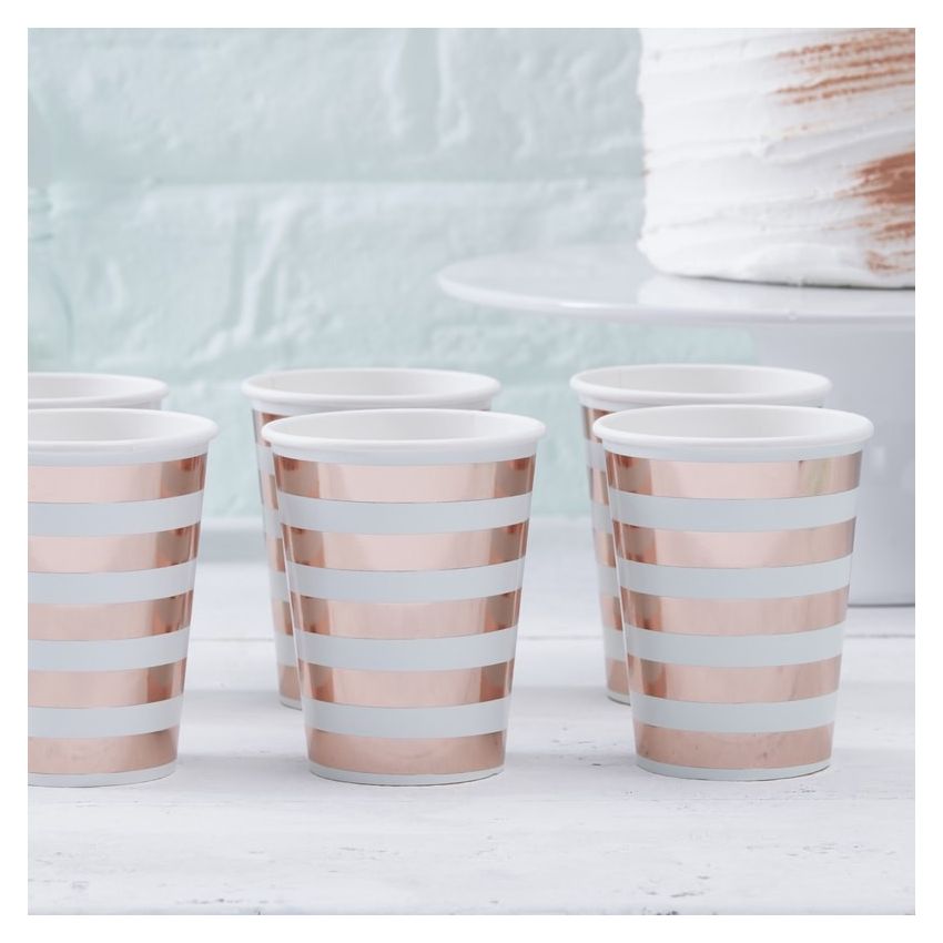 Ginger Ray - Partybecher Mint & Rosegold