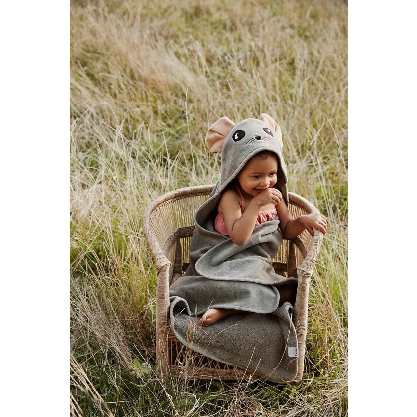 Elodie - Kapuzen Badetuch Hazy Mouse