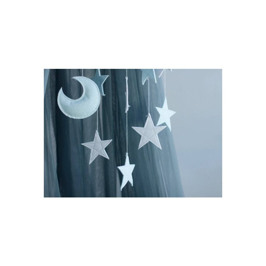 Solo un Sogno - Mobile Traumwolke hellblau mit Sternen