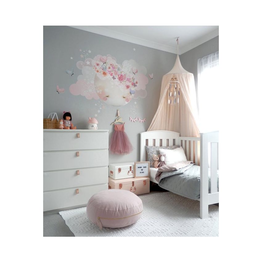 Schmooks - Wandsticker Schlafender Mond rosa