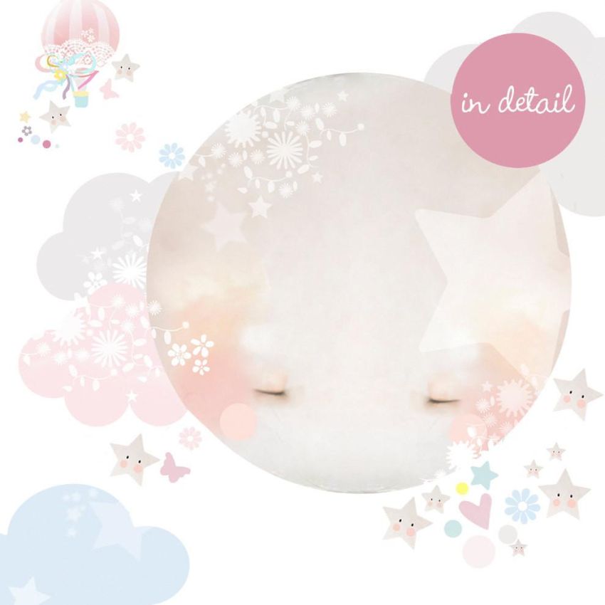 Schmooks - Hot Air Balloon Wandsticker rosa