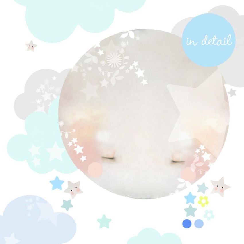 Schmooks - Hot Air Balloon Wandsticker blau