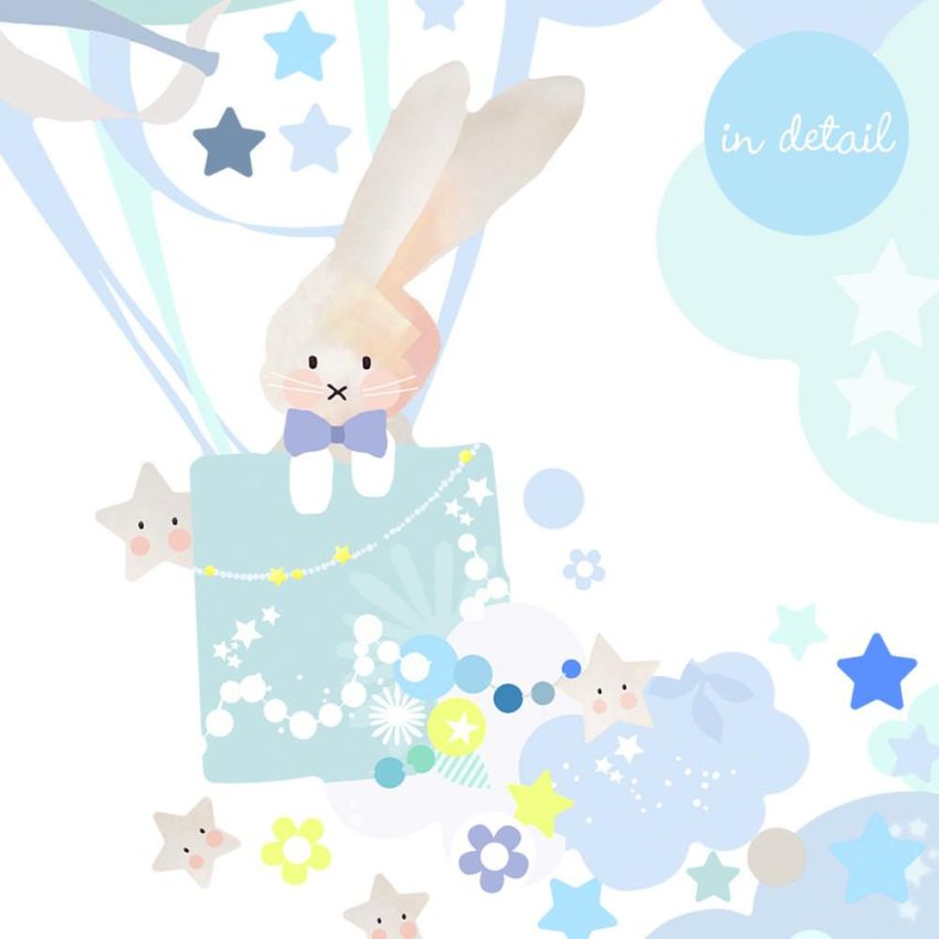 Schmooks - Hot Air Balloon Wandsticker blau