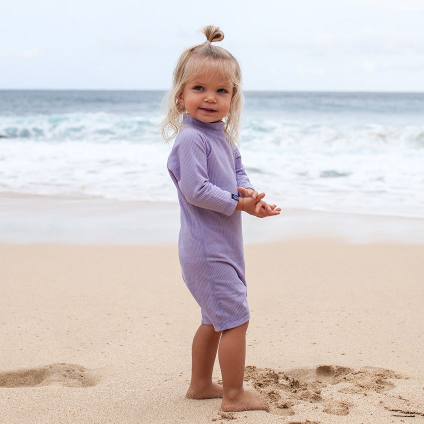Beach & Bandits - UV Badeoverall Baby Ribbed Lavender