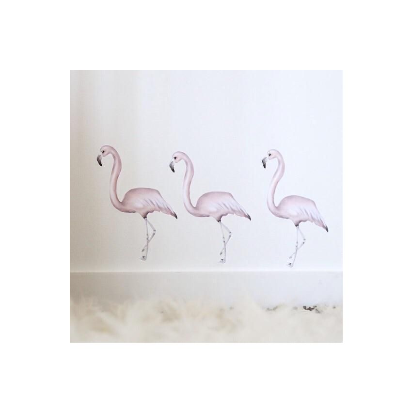 Little Rae Prints - Wandsticker Flamingo Trio