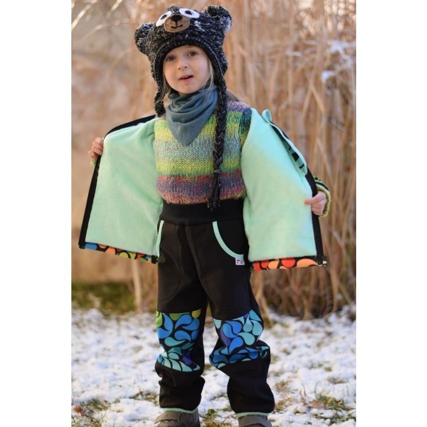 Green Baby - Softshell Hosen Happy Leaves