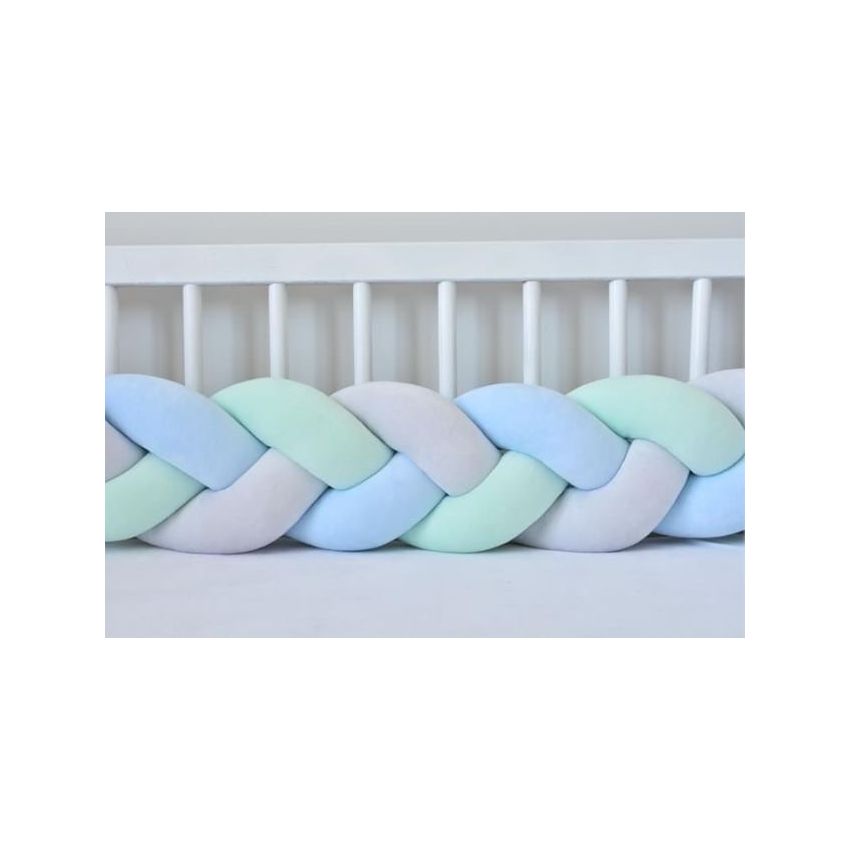 Sparrow - Bettschlange hellgrau - babyblau - mint