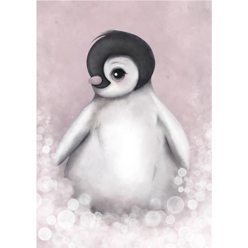 Isla Dream Prints - Poster Pinguin Baby pink
