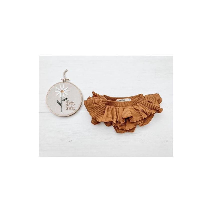 Dusty Daisy - Shorts- Ruffle mini Rock Ripped Caramel
