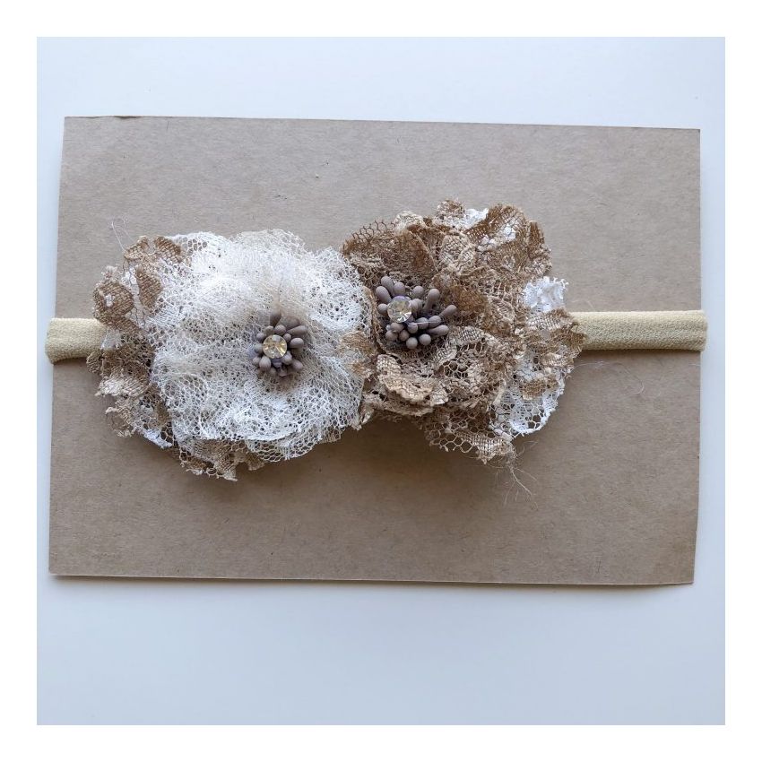 Lunas Treasure - Eart Rose big Blossom Stirnband