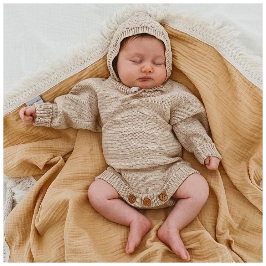 Ziggy Lou - Strickbody Caramel gefleckt