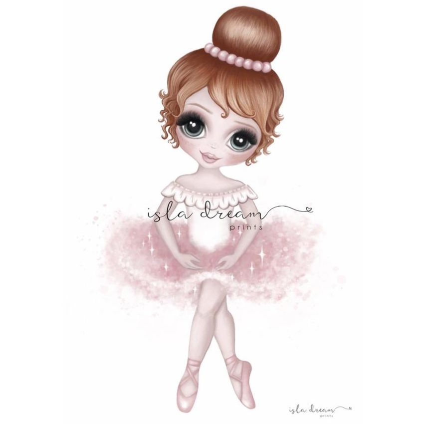 Isla Dream Prints - Poster Ruby Ballerina rot