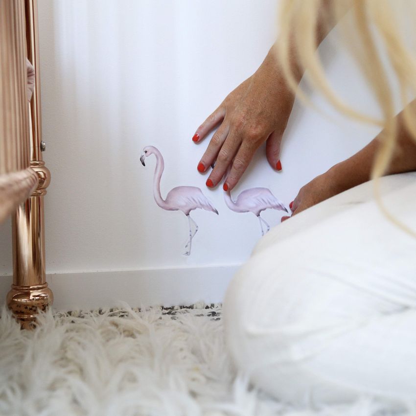 Little Rae Prints - Wandsticker Flamingo Trio