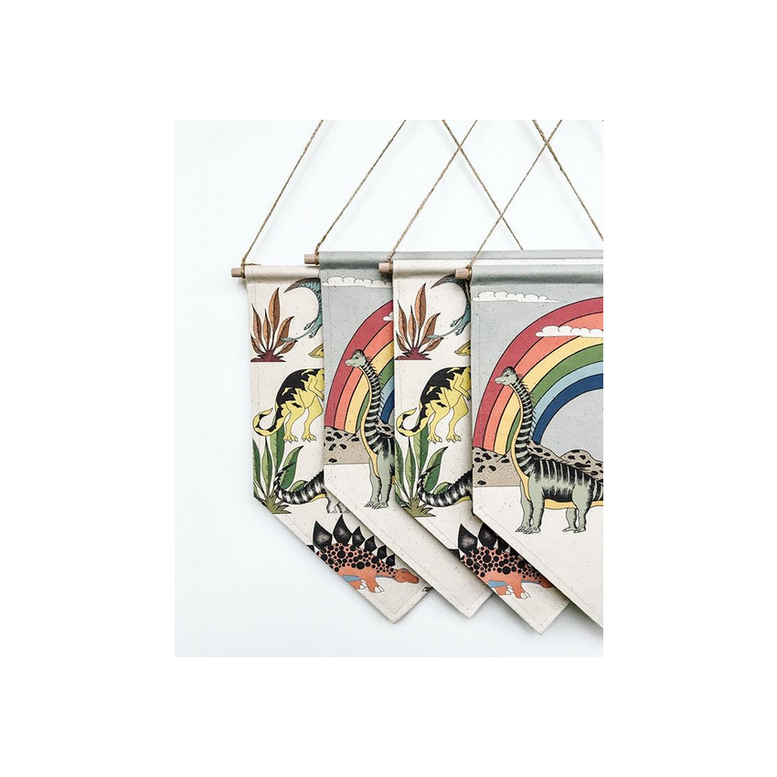 Dino Raw - Dino Banner Rainbow Dreaming