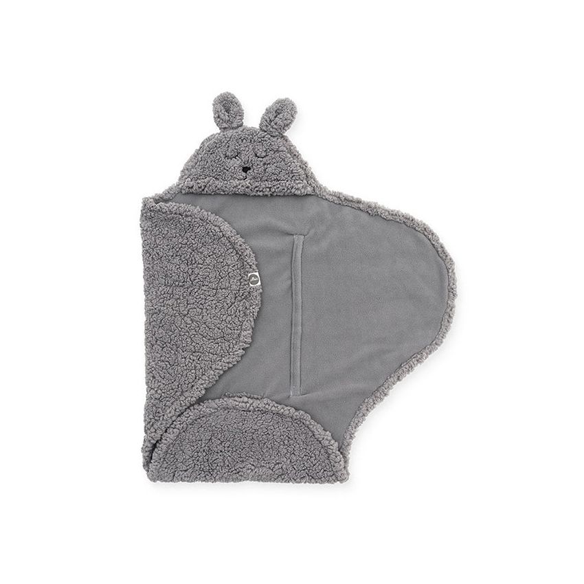 Jollein - Kuschelwrap Plüsch Bunny Storm Grey