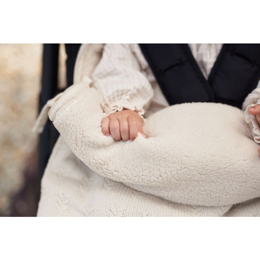Jollein - Autoschale Fusssack Strickoptik Grain Oatmeal