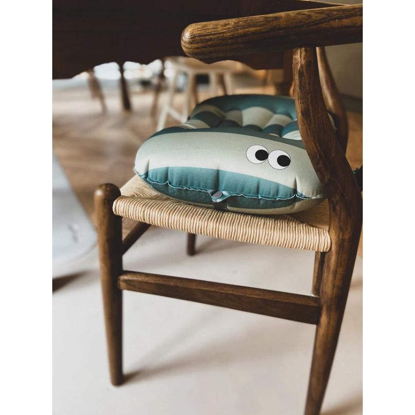 NOUI NOUI - Sitzkissen Streifen Mint - Dark Mint