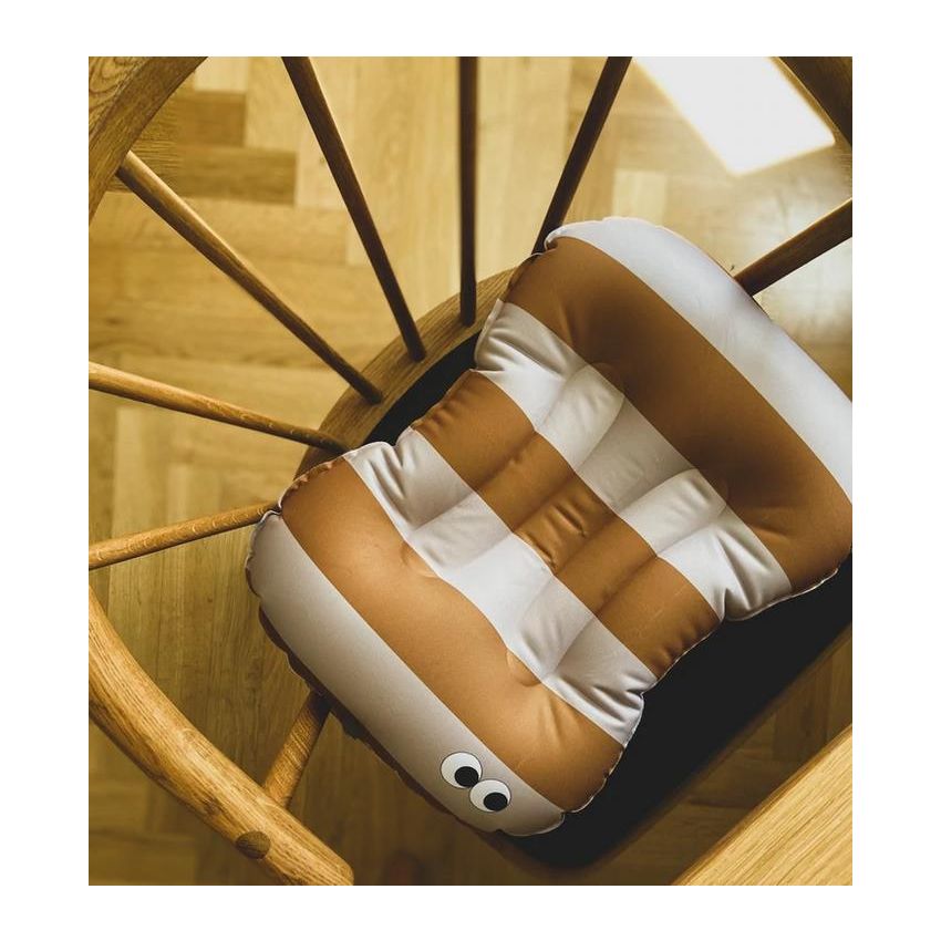 NOUI NOUI - Sitzkissen Streifen Mustard - Nude