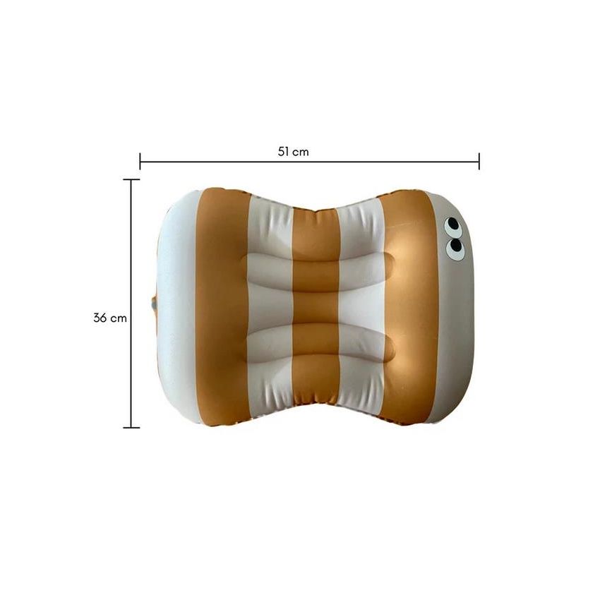 NOUI NOUI - Sitzkissen Streifen Mustard - Nude