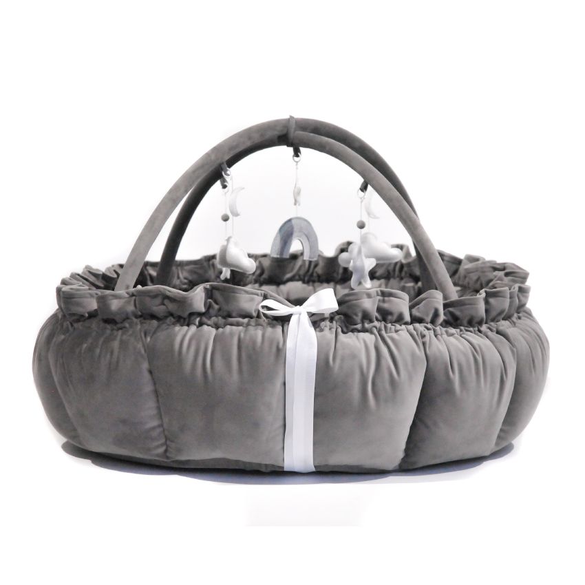 Lilac Sunday - Babyinsel rund 2 in 1 Vinnie grau, Spielzeug grau