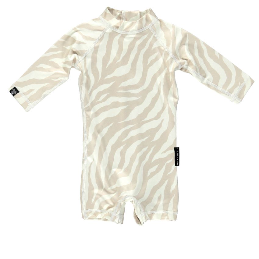 Beach & Bandits - UV Badeoverall Baby Tiger Beige