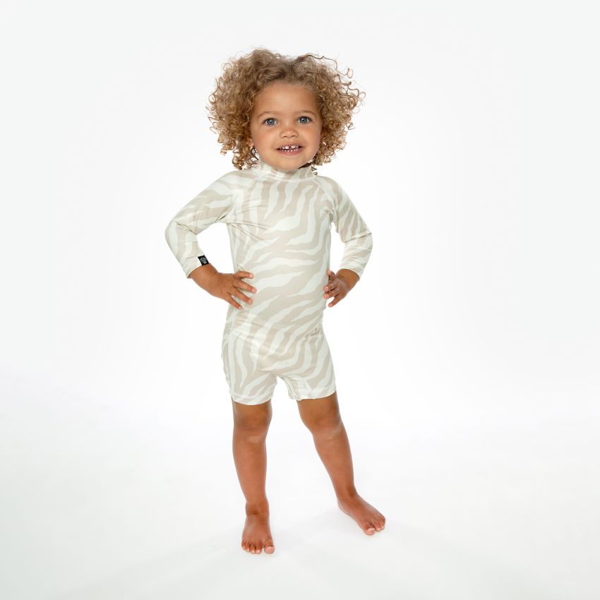 Beach & Bandits - UV Badeoverall Baby Tiger Beige