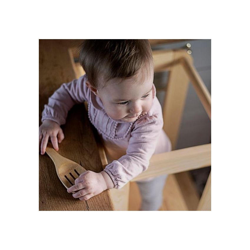 MeowBaby - Küchenhelfer Stuhl Holz nature Dunkel