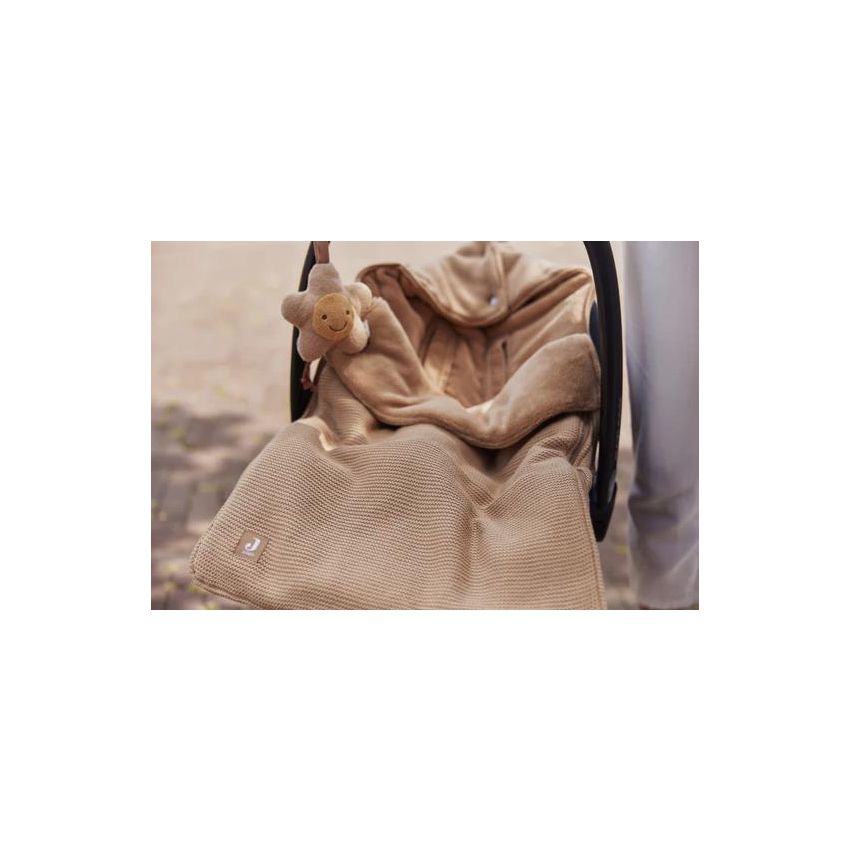 Jollein - Autoschale Fusssack Strickoptik Basic Biscuit