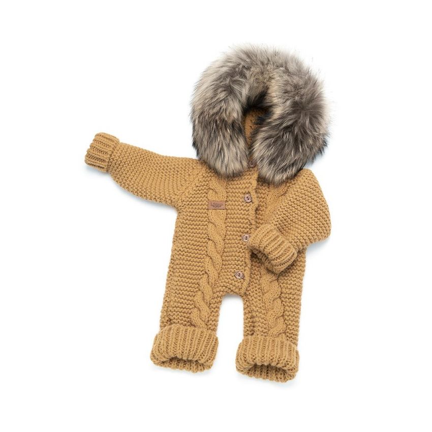 LAttante - Filz- Strick Overall Handmade Mustard