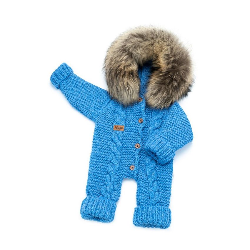 LAttante - Filz- Strick Overall Handmade Blau